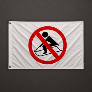 Prohibition of bobsleigh and toboggan Flag