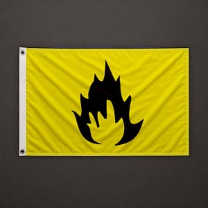 Flagge "Gefahr entflammbar