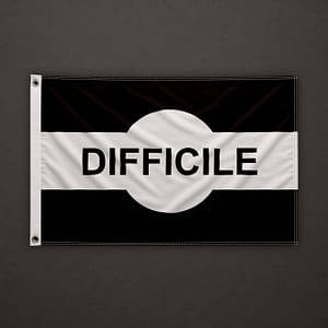Bandera de pista de esquí difícil
