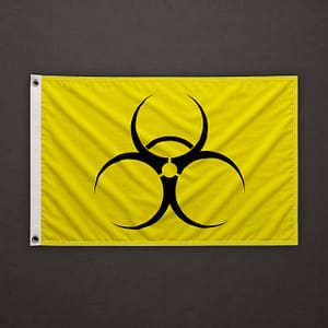 Bandiera di pericolo biohazard